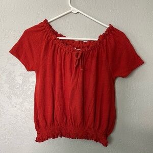 Madewell bright red/orange top